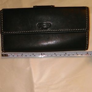 Coach black leather wallet